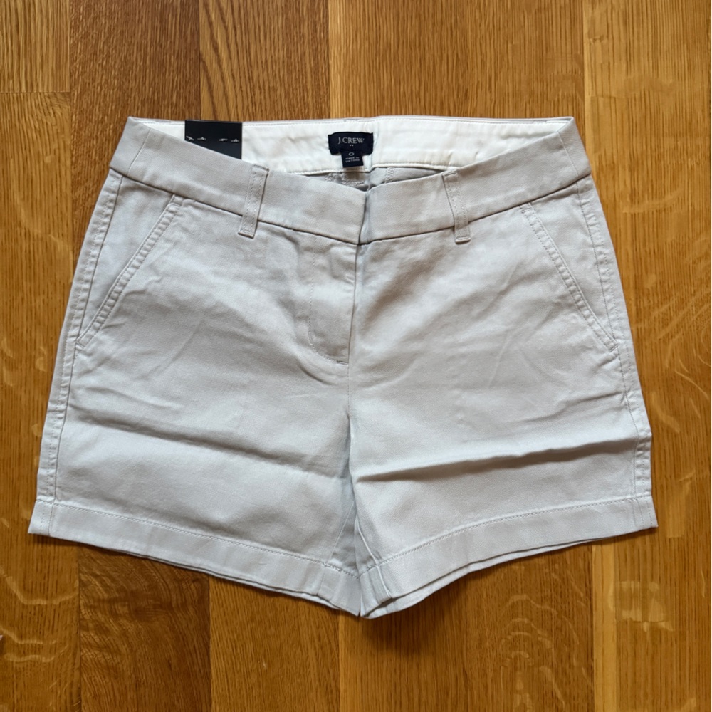 J.Crew Stone Chino Bermuda Shorts, NWT, 0